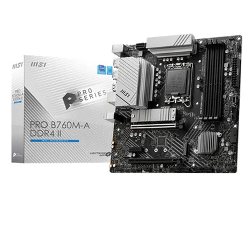MSI PRO B760M-A DDR4 II M-ATX Gaming Motherboard MSI PRO B760M-A DDR4 II M-ATX Gaming Motherboard